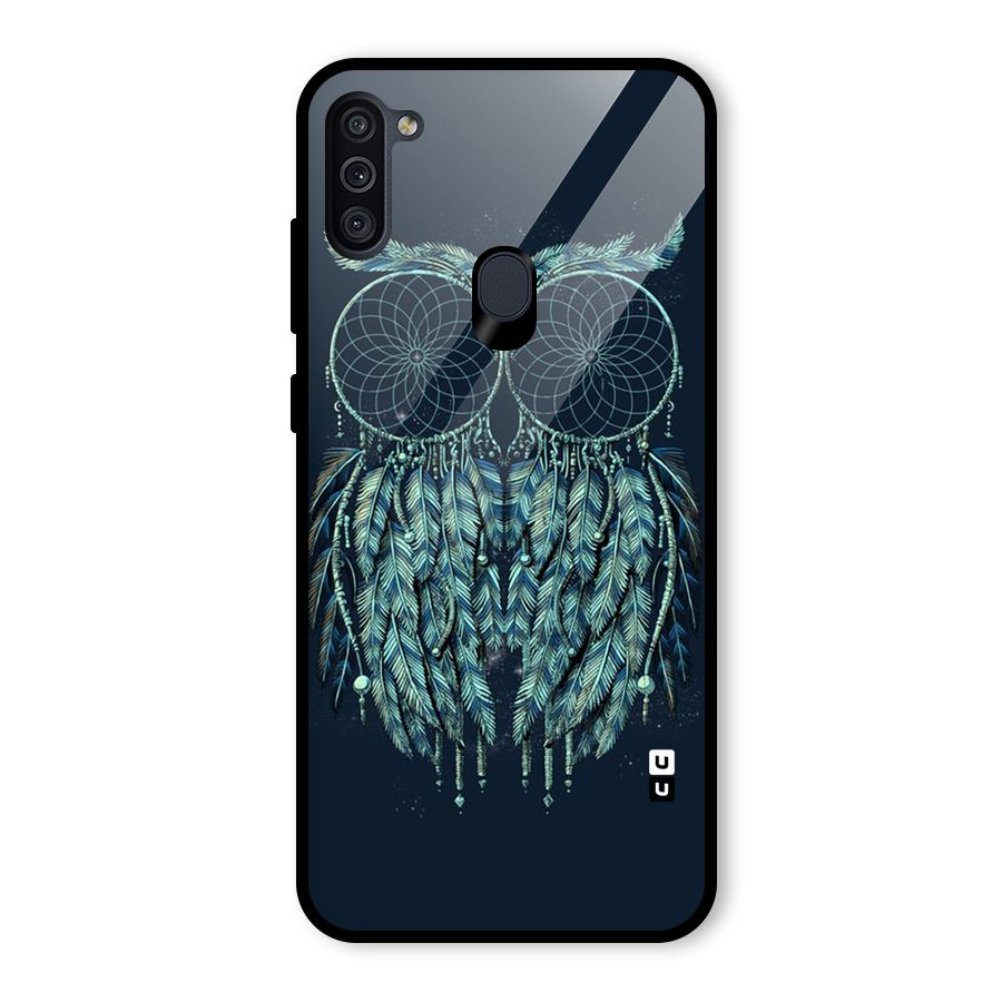 Dreamy Owl Catcher Glass Back Case for Galaxy M11
