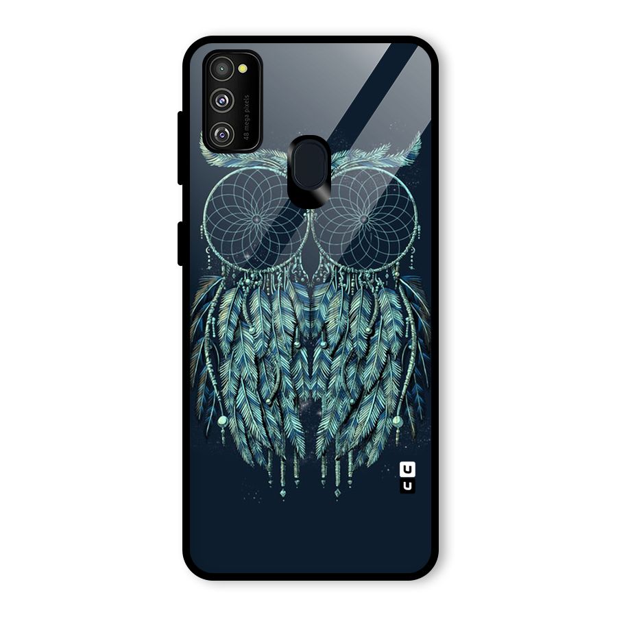 Dreamy Owl Catcher Glass Back Case for Galaxy M21