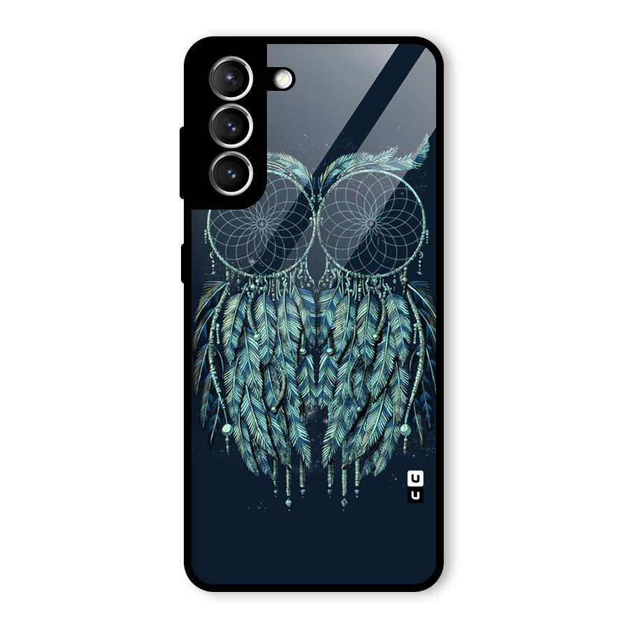 Dreamy Owl Catcher Glass Back Case for Galaxy S21 5G
