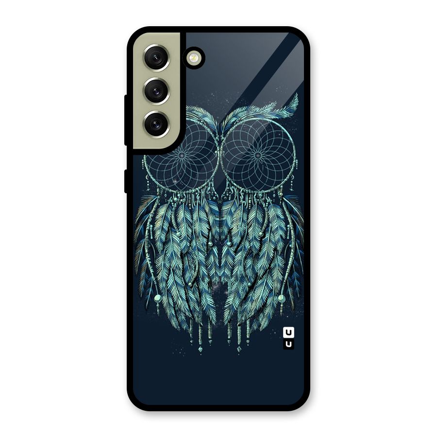 Dreamy Owl Catcher Glass Back Case for Galaxy S21 FE 5G