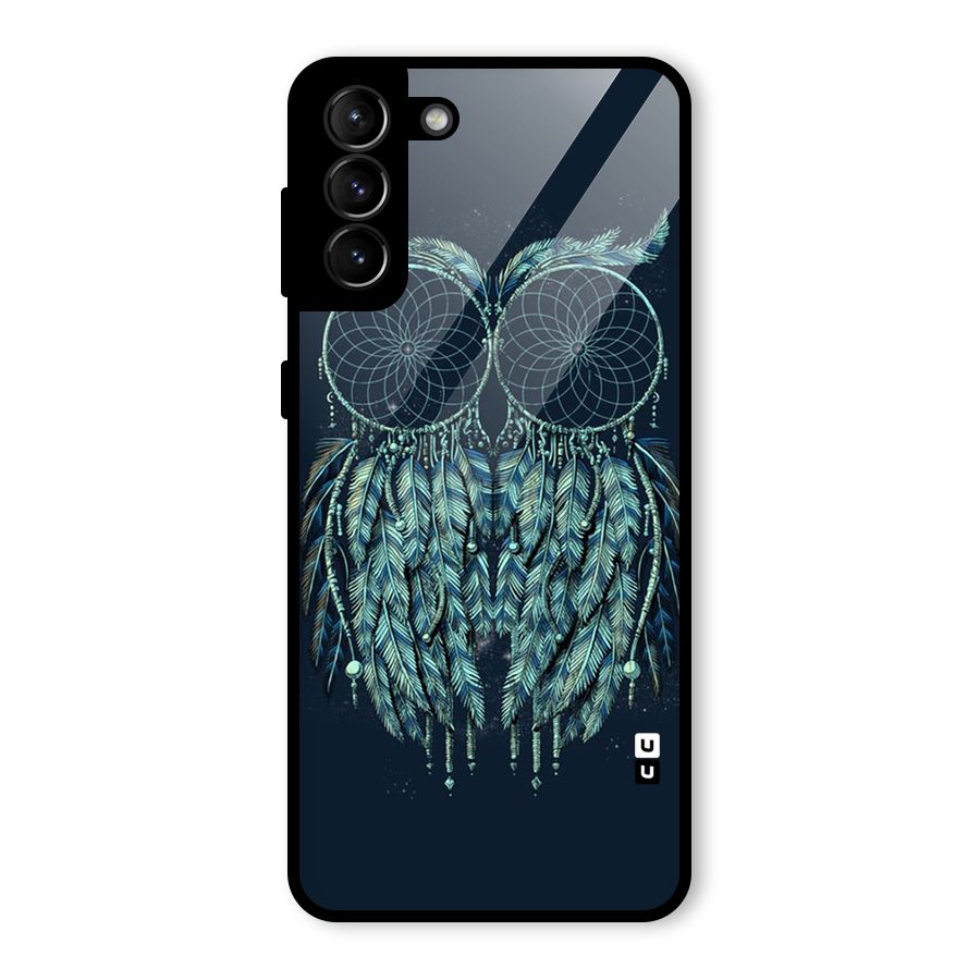 Dreamy Owl Catcher Glass Back Case for Galaxy S21 Plus