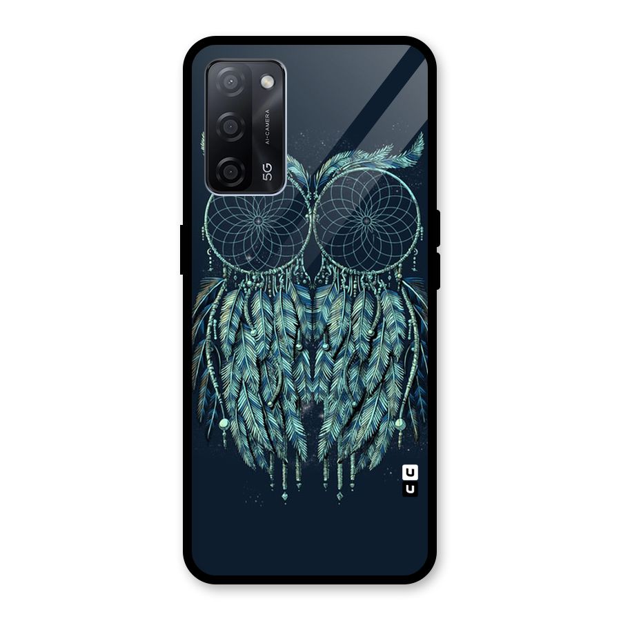 Dreamy Owl Catcher Glass Back Case for Oppo A53s 5G
