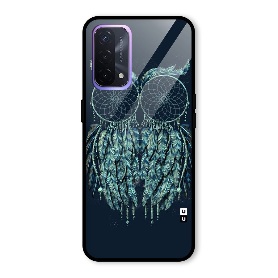 Dreamy Owl Catcher Glass Back Case for Oppo A74 5G