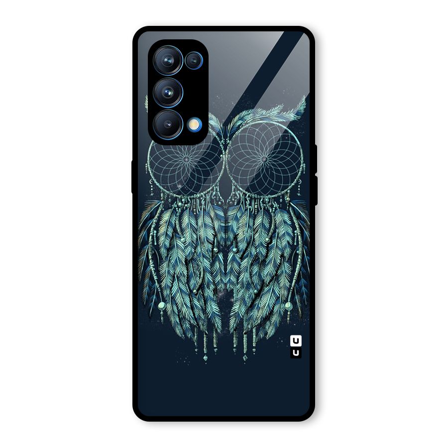 Dreamy Owl Catcher Glass Back Case for Oppo Reno5 Pro 5G