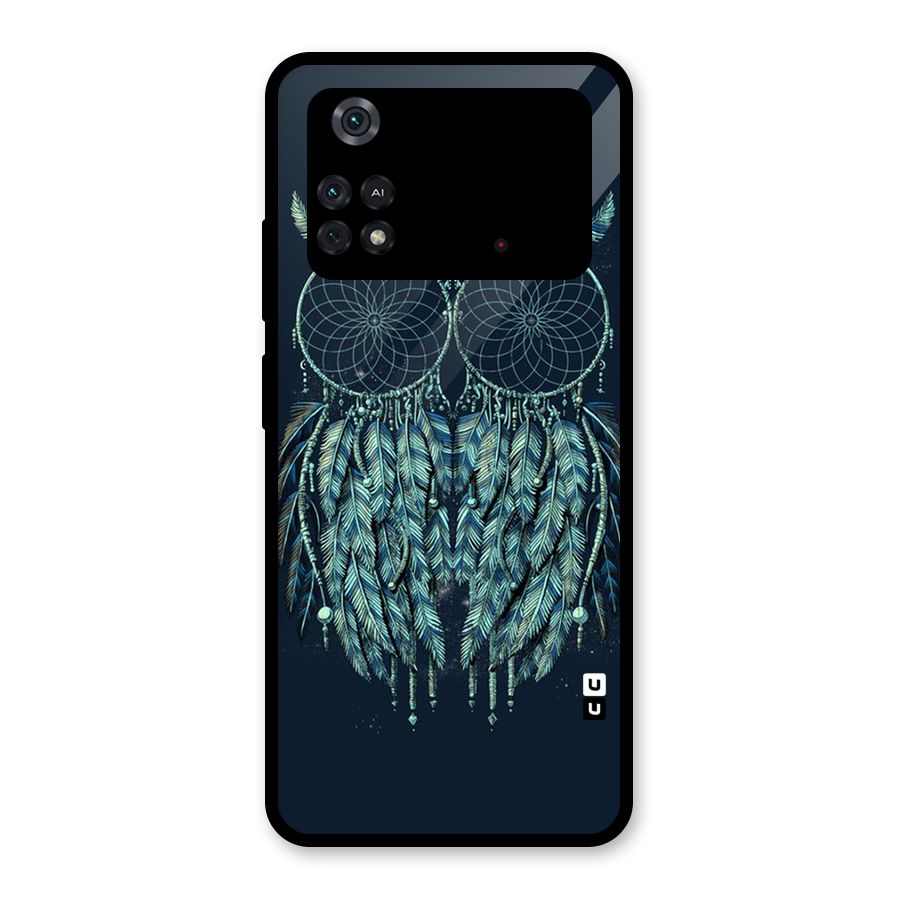 Dreamy Owl Catcher Glass Back Case for Poco M4 Pro 4G