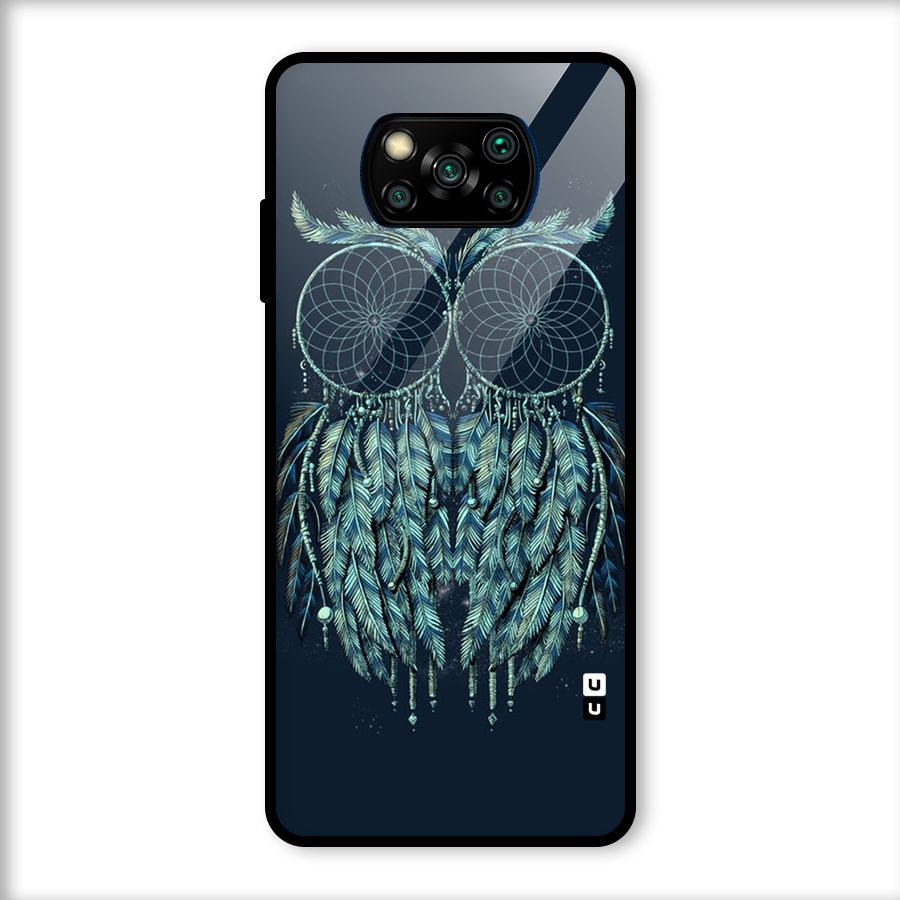 Dreamy Owl Catcher Glass Back Case for Poco X3