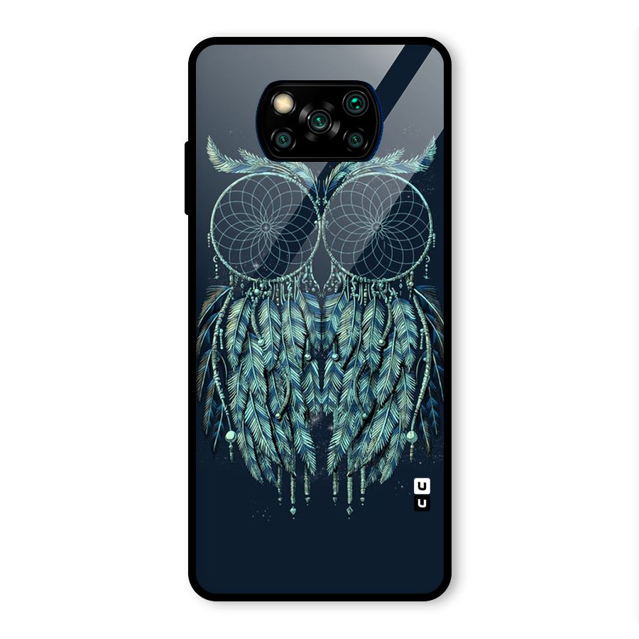 Dreamy Owl Catcher Glass Back Case for Poco X3 Pro