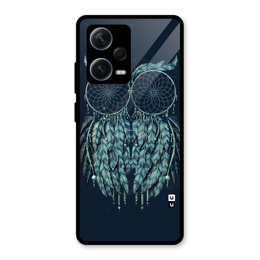 Dreamy Owl Catcher Glass Back Case for Redmi Note 12 Pro Plus 5G