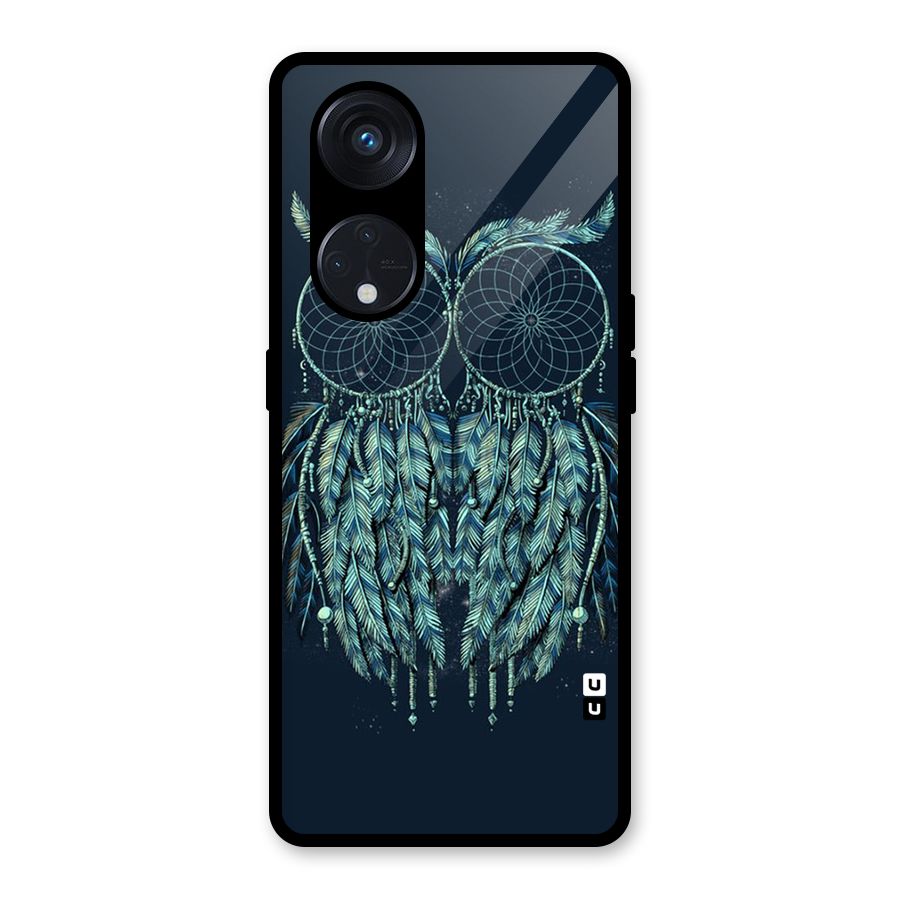Dreamy Owl Catcher Glass Back Case for Reno8 T 5G