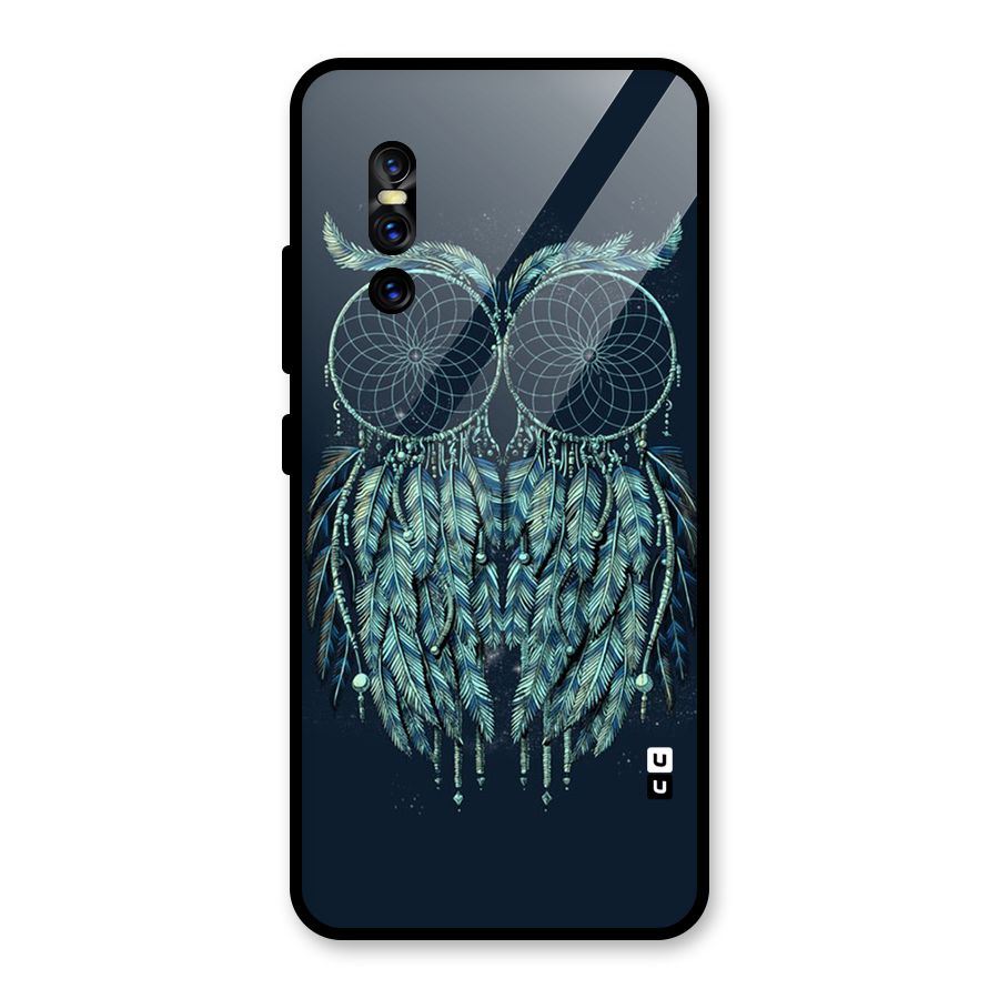 Dreamy Owl Catcher Glass Back Case for Vivo V15 Pro