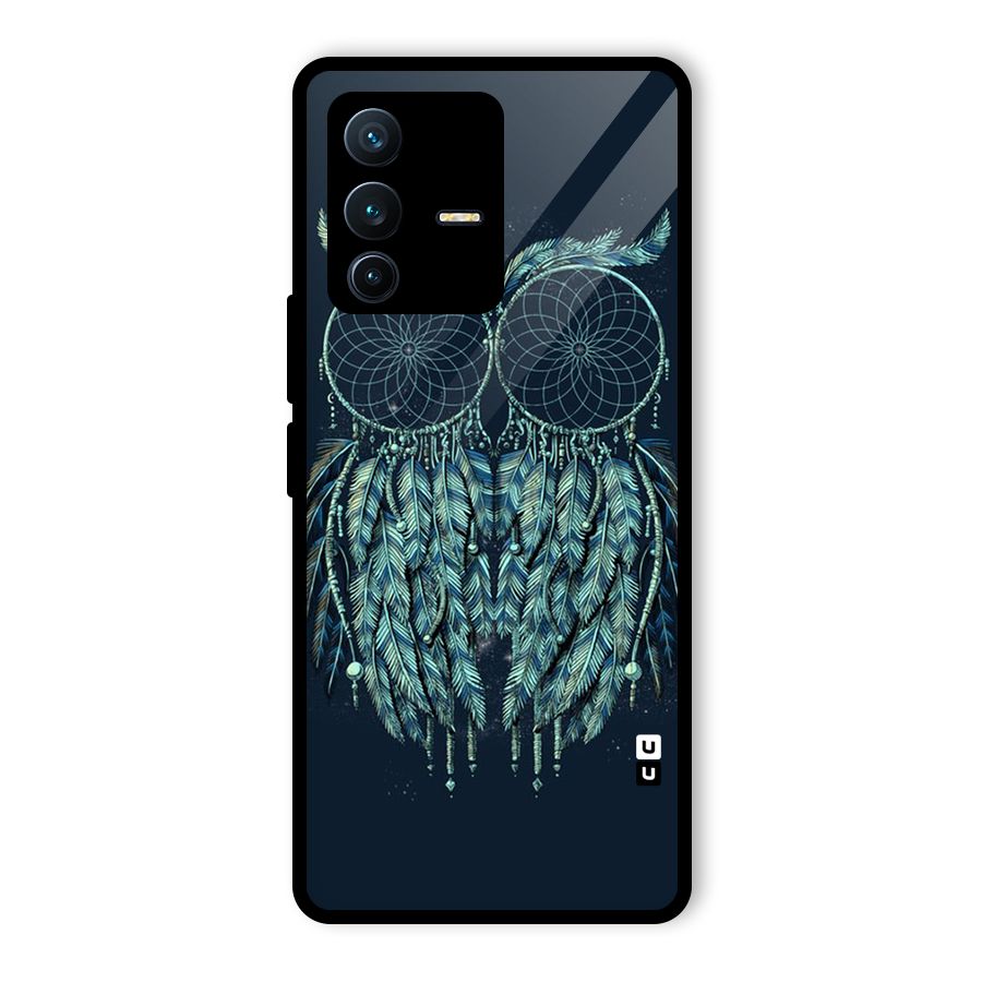 Dreamy Owl Catcher Glass Back Case for Vivo V23 Pro