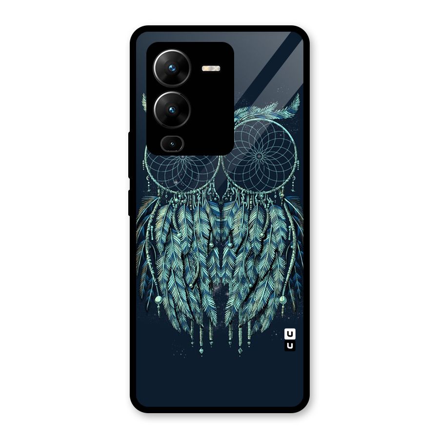 Dreamy Owl Catcher Glass Back Case for Vivo V25 Pro