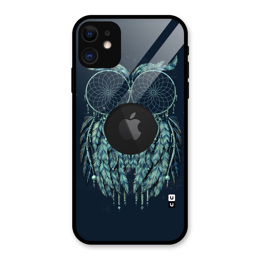 Dreamy Owl Catcher Glass Back Case for iPhone 11 Logo Cut