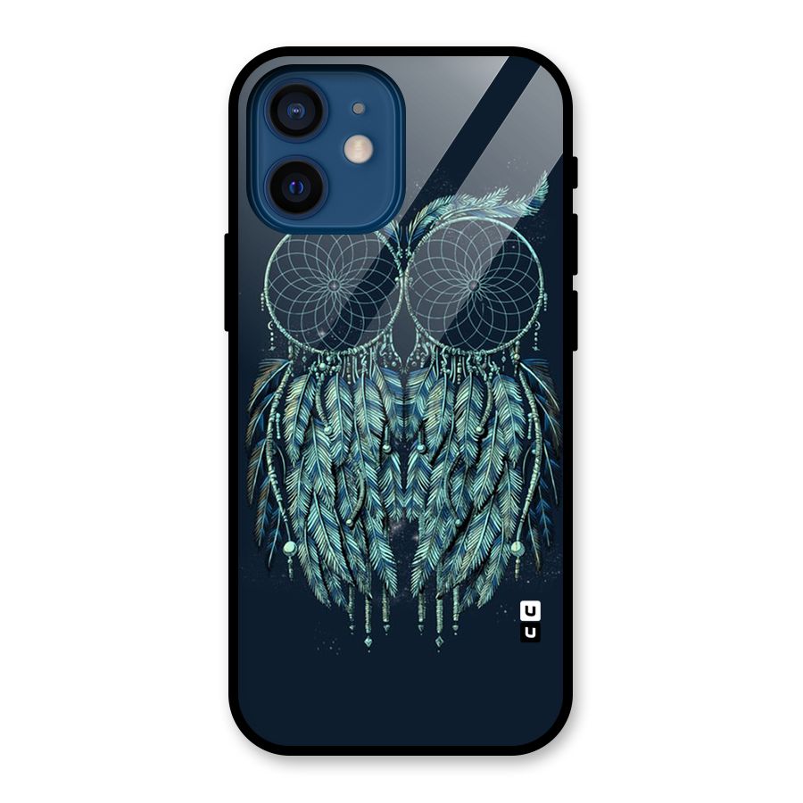 Dreamy Owl Catcher Glass Back Case for iPhone 12 Mini