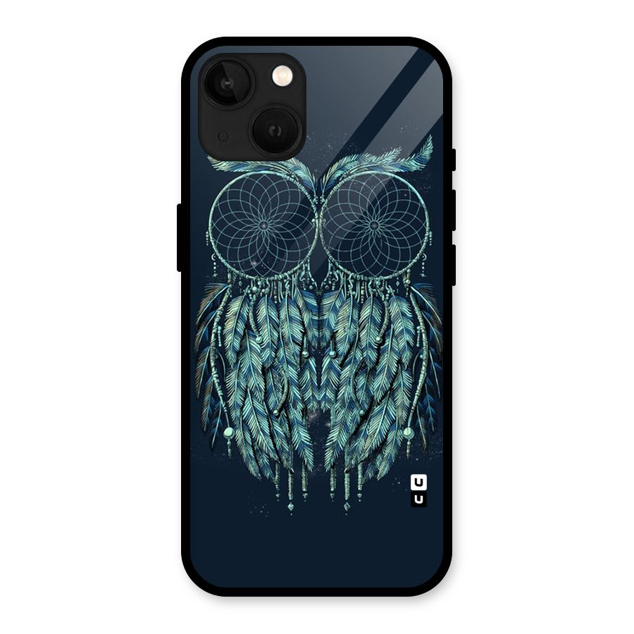 Dreamy Owl Catcher Glass Back Case for iPhone 13