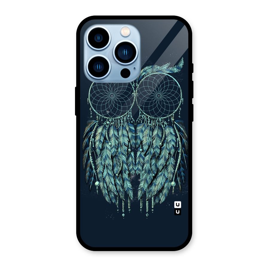 Dreamy Owl Catcher Glass Back Case for iPhone 13 Pro