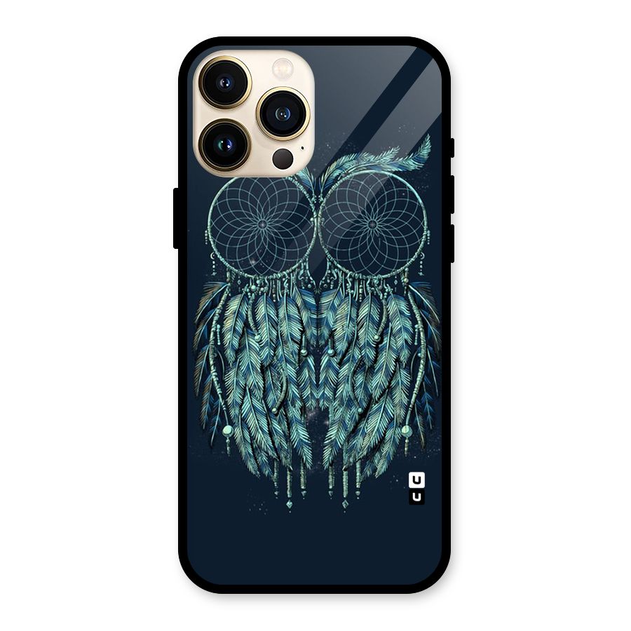 Dreamy Owl Catcher Glass Back Case for iPhone 13 Pro Max