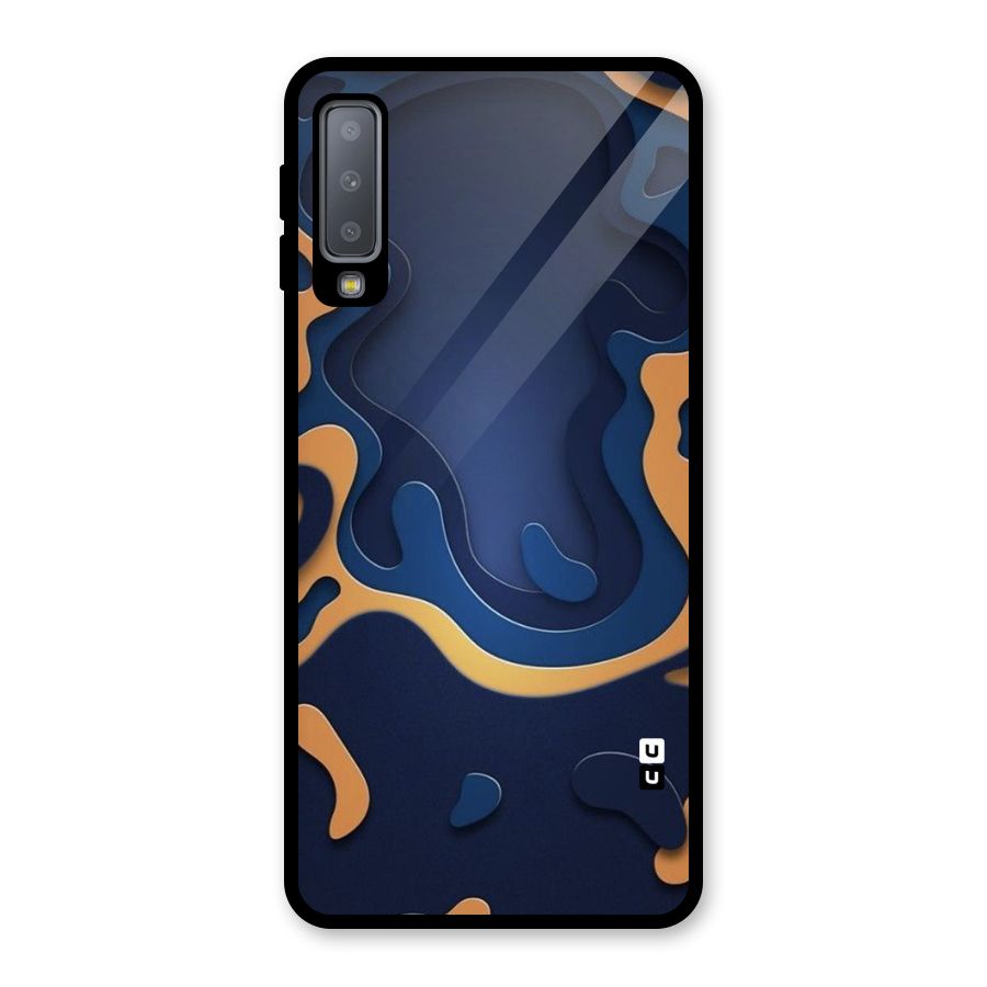 Drops Flow Glass Back Case for Galaxy A7 (2018)
