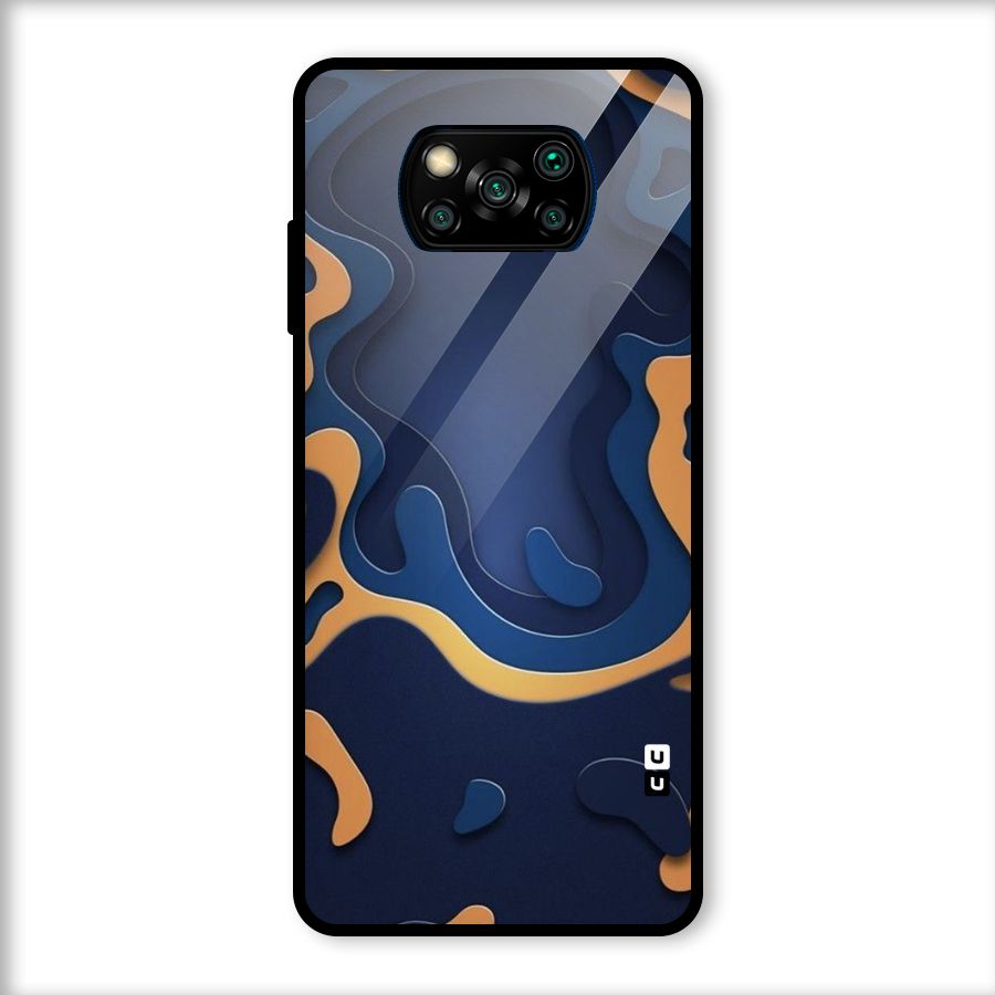 Drops Flow Glass Back Case for Poco X3