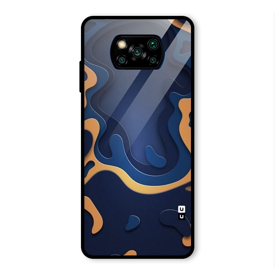 Drops Flow Glass Back Case for Poco X3 Pro