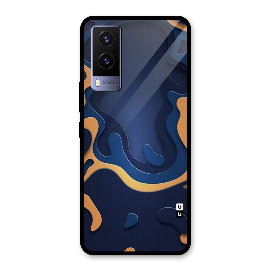 Drops Flow Glass Back Case for Vivo V21e 5G