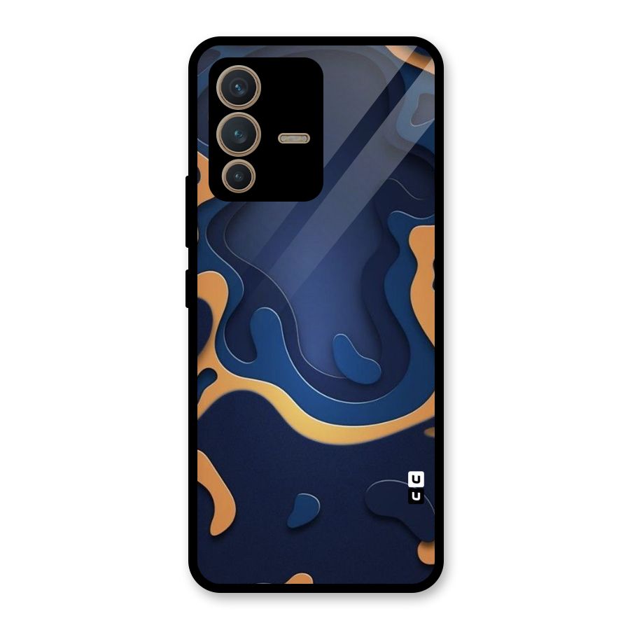 Drops Flow Glass Back Case for Vivo V23 5G