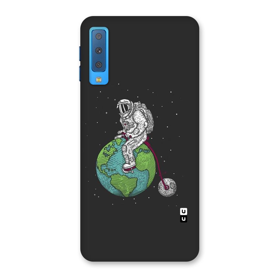 Earth Space Doodle Back Case for Galaxy A7 (2018)