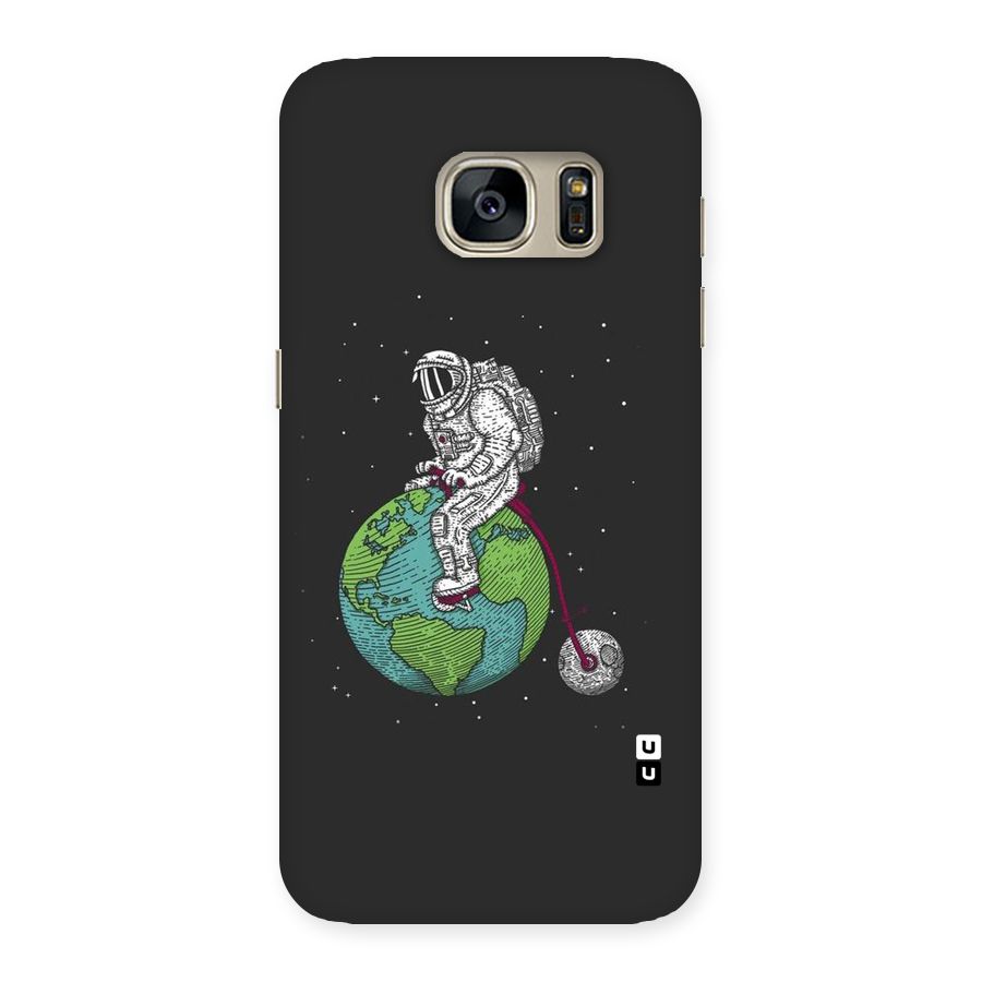 Earth Space Doodle Back Case for Galaxy S7