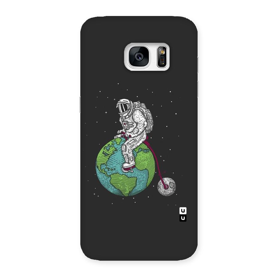 Earth Space Doodle Back Case for Galaxy S7 Edge