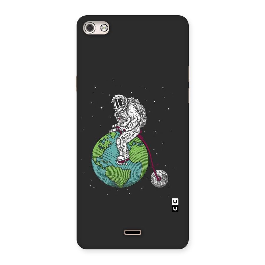 Earth Space Doodle Back Case for Micromax Canvas Silver 5