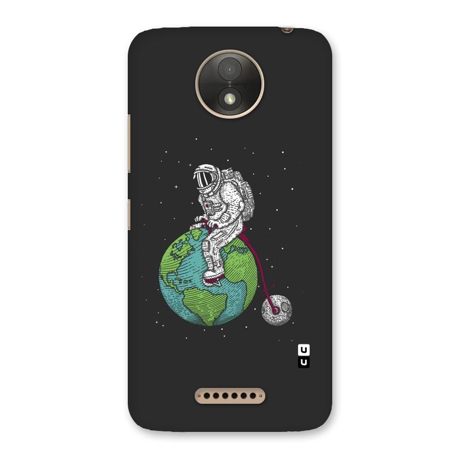 Earth Space Doodle Back Case for Moto C Plus