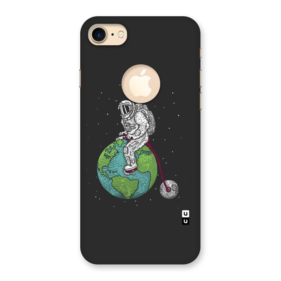 Earth Space Doodle Back Case for iPhone 7 Logo Cut