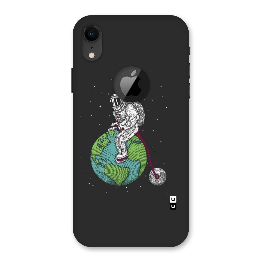 Earth Space Doodle Back Case for iPhone XR Logo Cut