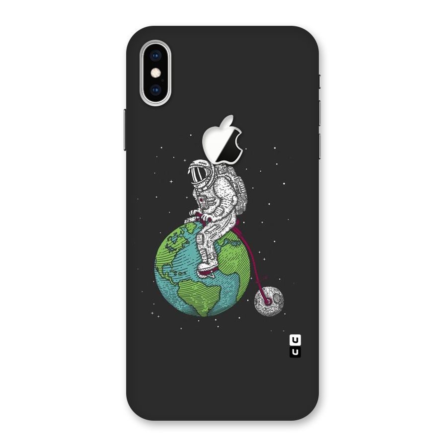 Earth Space Doodle Back Case for iPhone XS Max Apple Cut