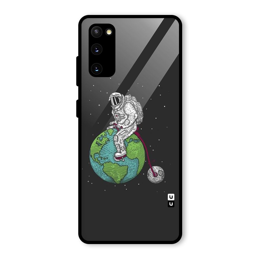 Earth Space Doodle Glass Back Case for Galaxy S20 FE 5G