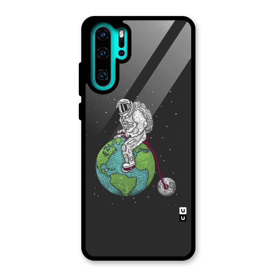 Earth Space Doodle Glass Back Case for Huawei P30 Pro