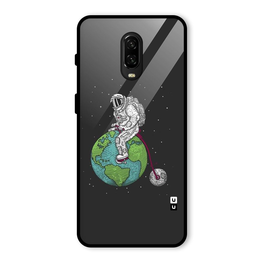 Earth Space Doodle Glass Back Case for OnePlus 6T