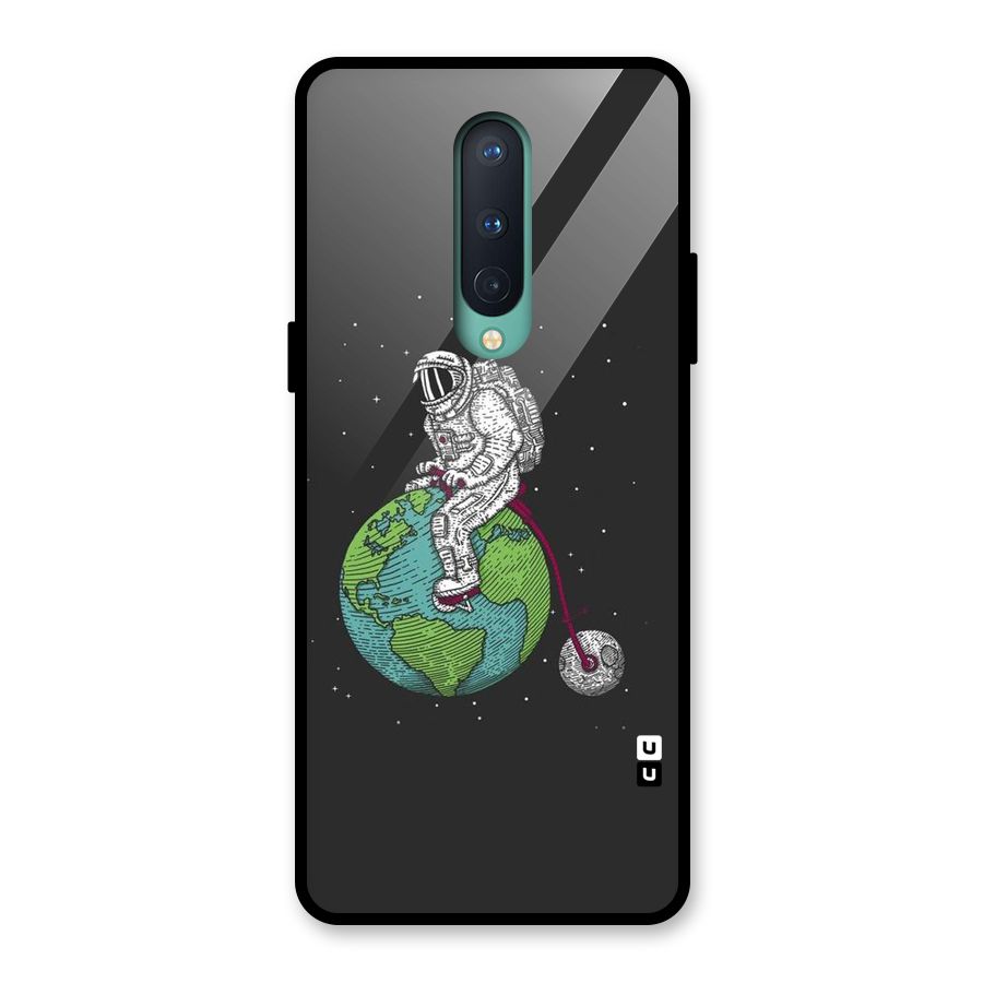 Earth Space Doodle Glass Back Case for OnePlus 8