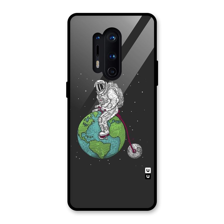 Earth Space Doodle Glass Back Case for OnePlus 8 Pro