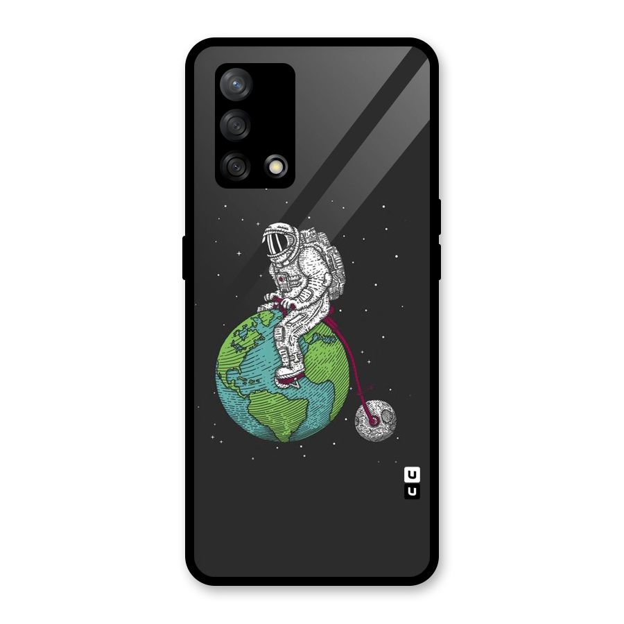 Earth Space Doodle Glass Back Case for Oppo F19