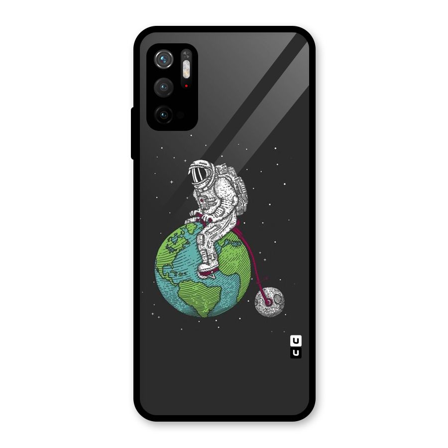 Earth Space Doodle Glass Back Case for Poco M3 Pro 5G