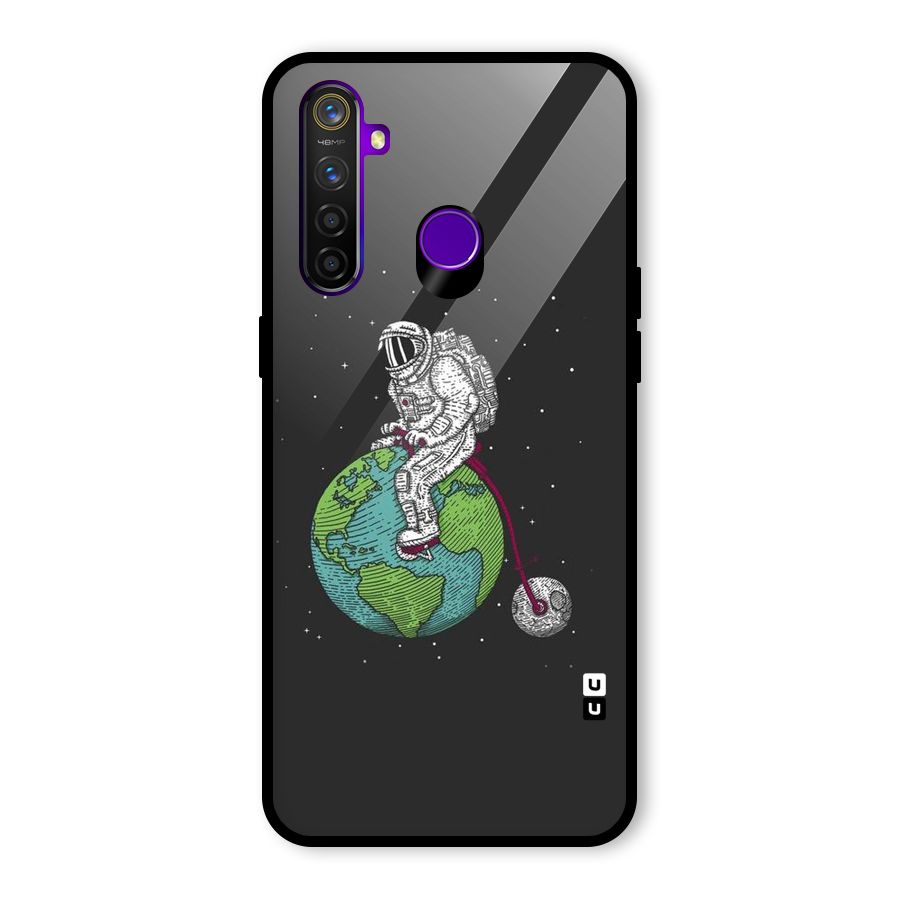 Earth Space Doodle Glass Back Case for Realme 5 Pro