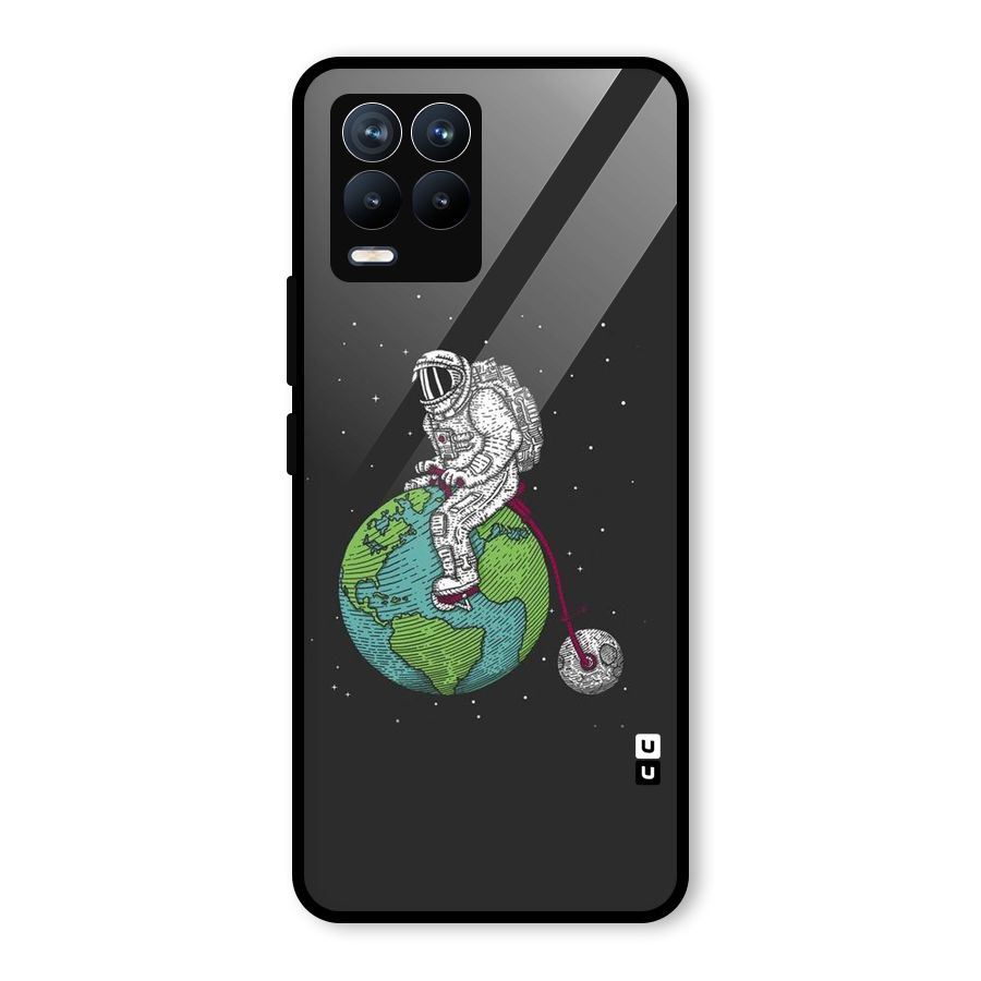 Earth Space Doodle Glass Back Case for Realme 8 Pro