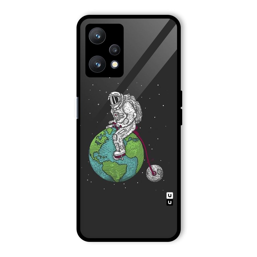 Earth Space Doodle Glass Back Case for Realme 9 Pro 5G