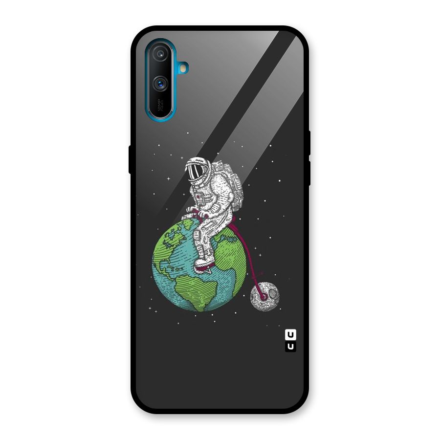 Earth Space Doodle Glass Back Case for Realme C3