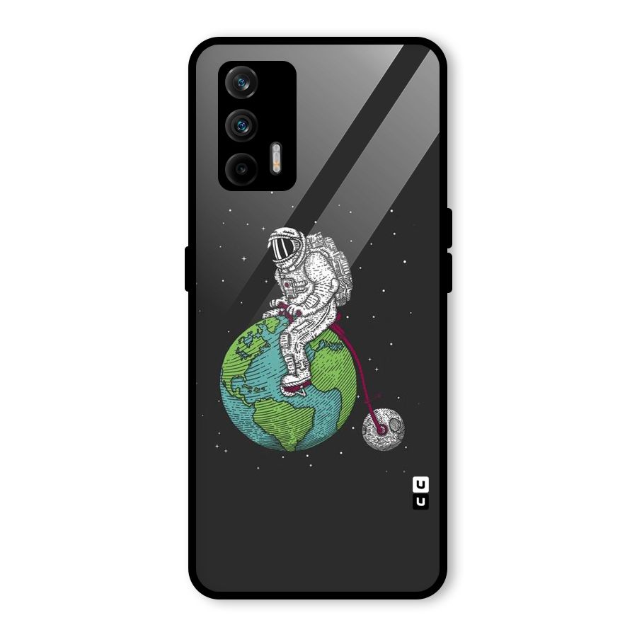 Earth Space Doodle Glass Back Case for Realme GT 5G