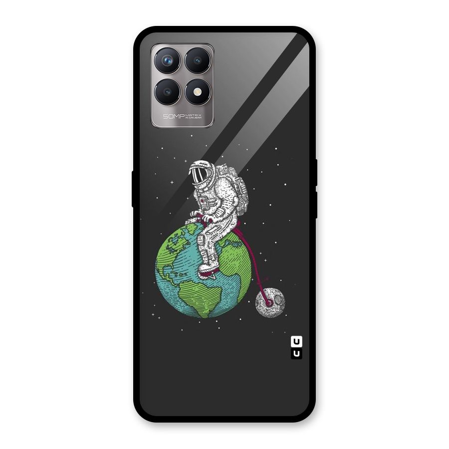 Earth Space Doodle Glass Back Case for Realme Narzo 50