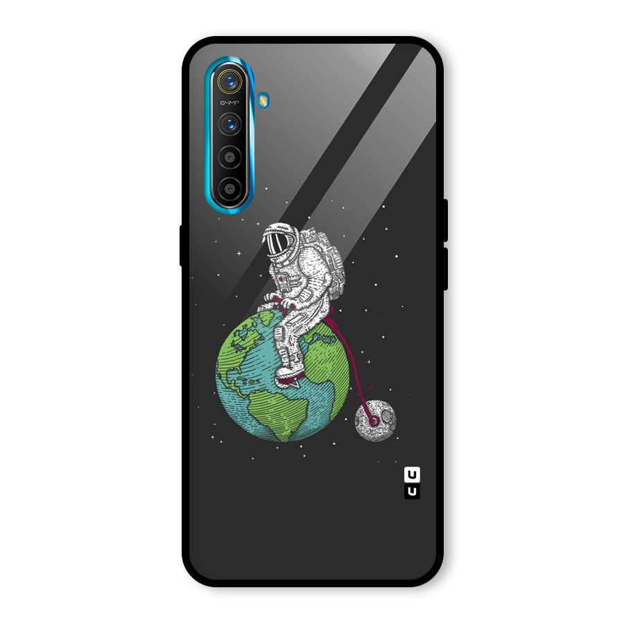 Earth Space Doodle Glass Back Case for Realme X2