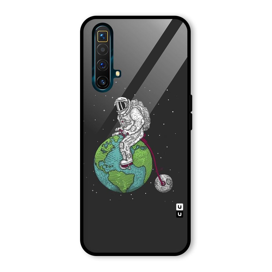 Earth Space Doodle Glass Back Case for Realme X3