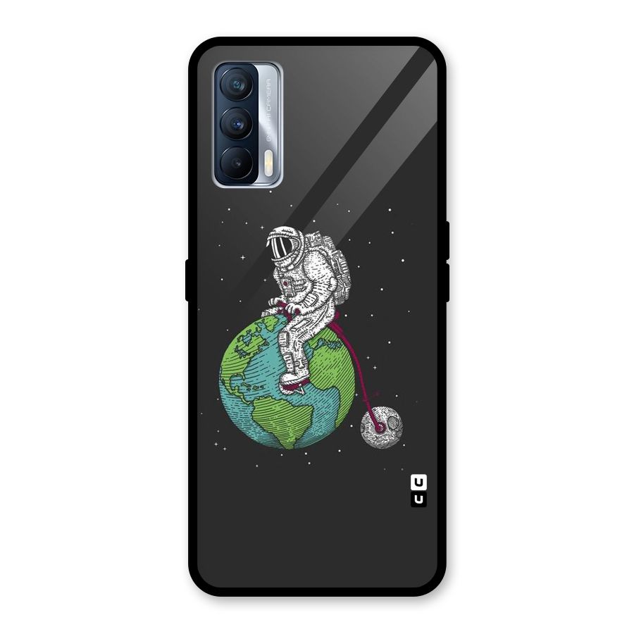 Earth Space Doodle Glass Back Case for Realme X7